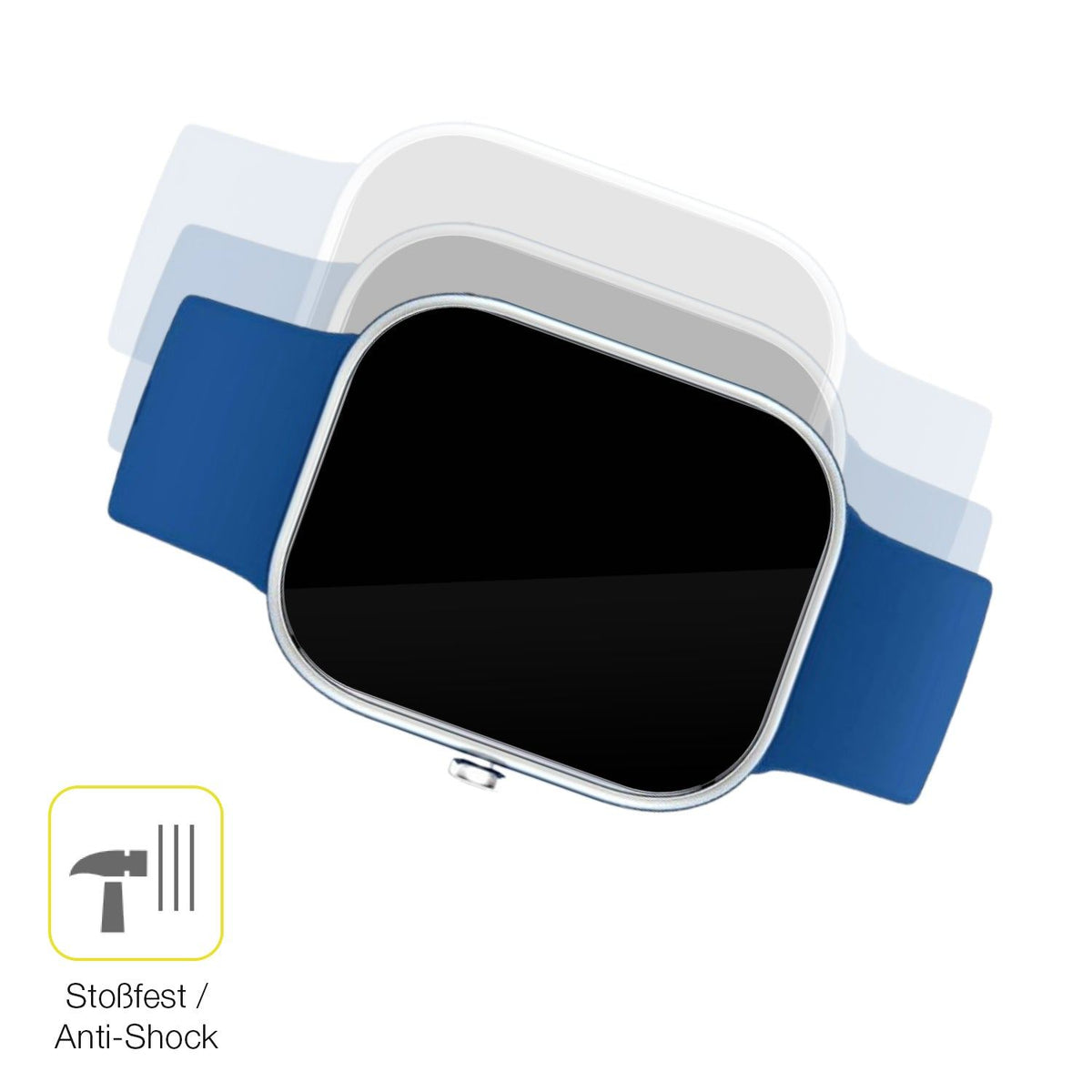 2x 3D Full Cover Schutzfolie für Slothcloud H97 Smartwatch