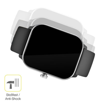 2x 3D Full Cover Schutzfolie für Beafon 102 Smartwatch 1.83 Zoll