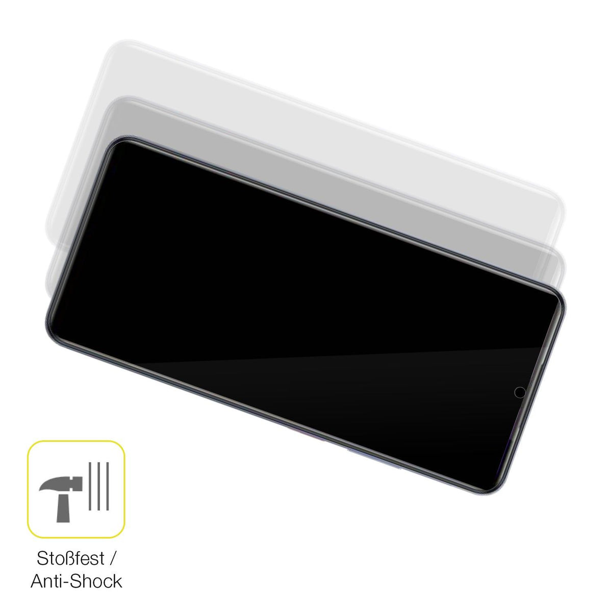 2x 3D Full Cover Schutzfolie für ZTE Blade V70 Max