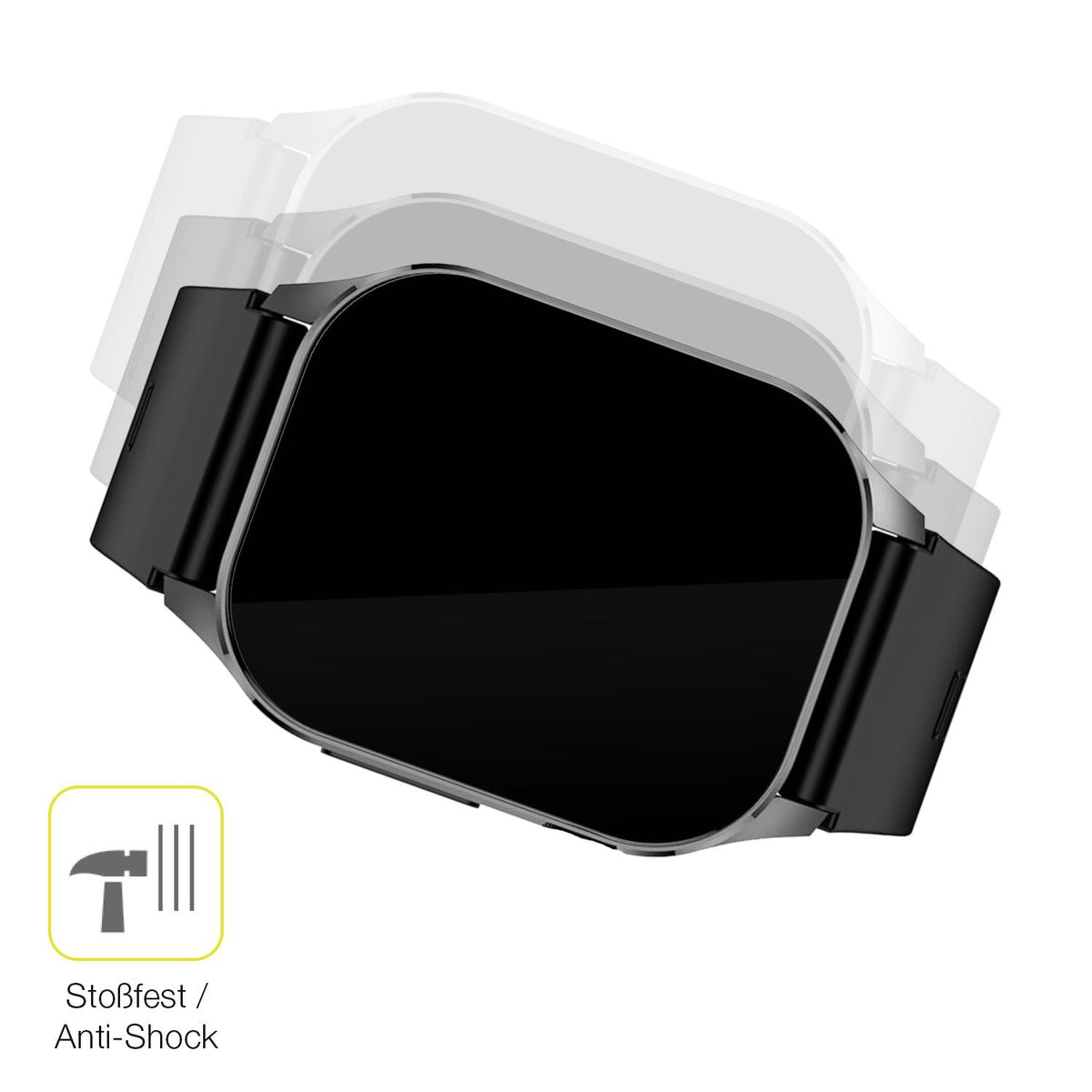 2x 3D Full Cover Schutzfolie für Knauermann Pro 3 eckig