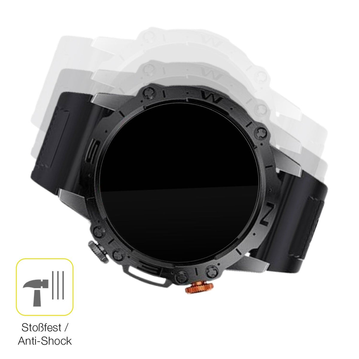 2x 3D Full Cover Schutzfolie für LIGE Smart Sports Watch I10