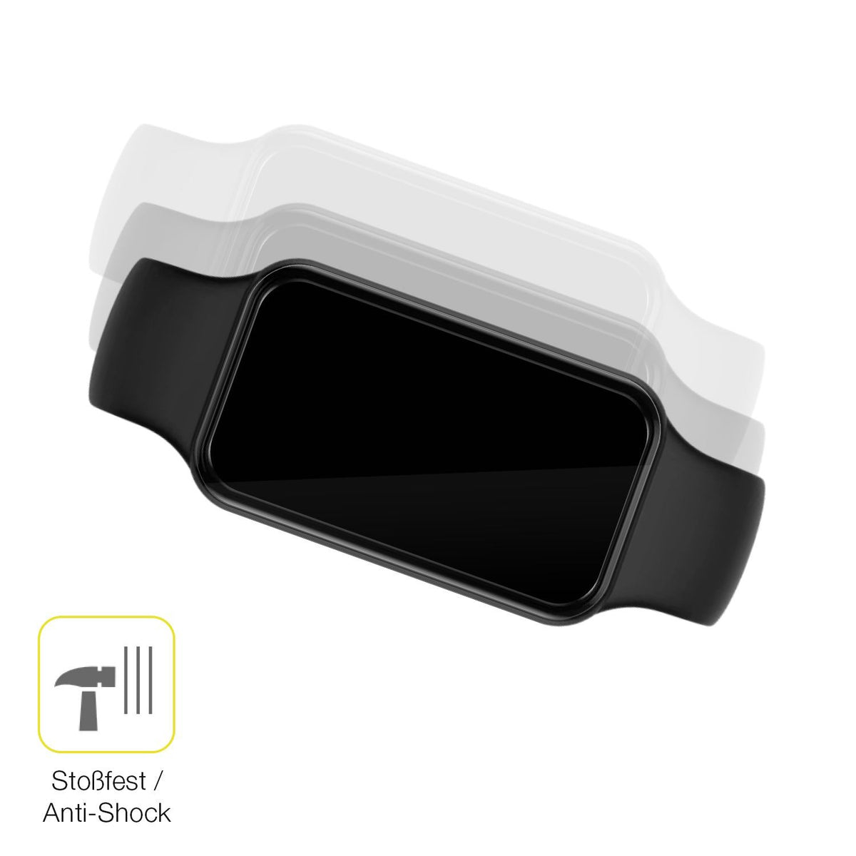 2x 3D Full Cover Schutzfolie für Huami Amazfit Band 7