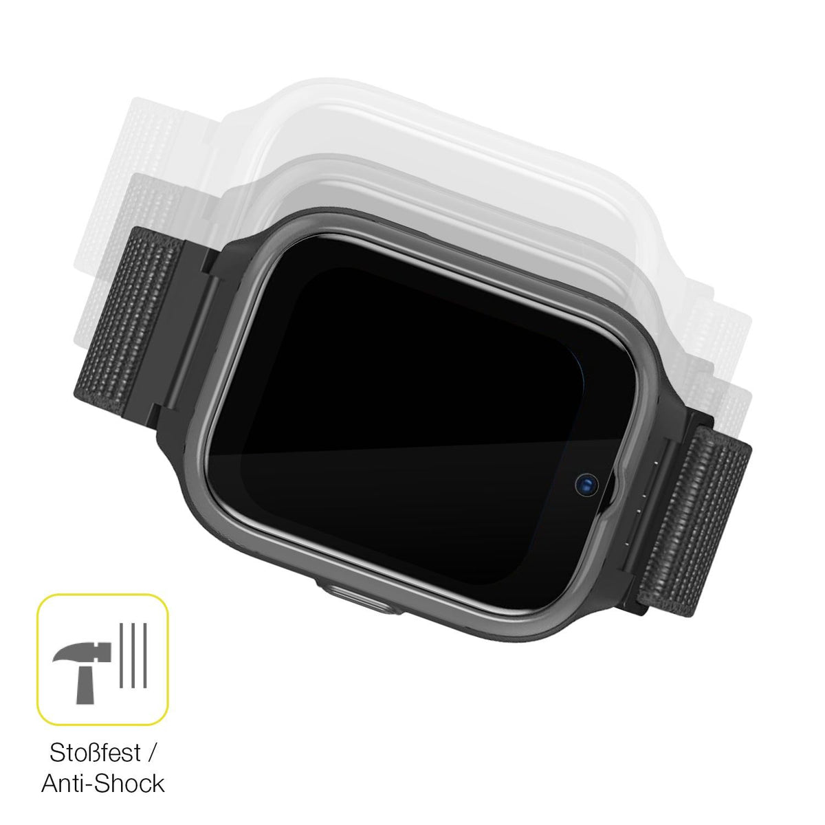 2x 3D Full Cover Schutzfolie für myPhone CareWatch