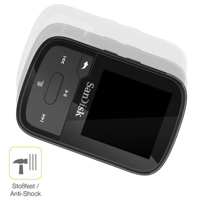 2x 3D Full Cover Schutzfolie für SanDisk Clip Sport Plus