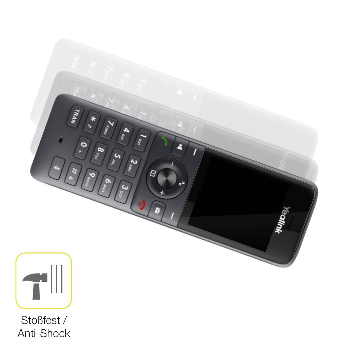2x 3D Full Cover Schutzfolie für Yealink W71H Dect