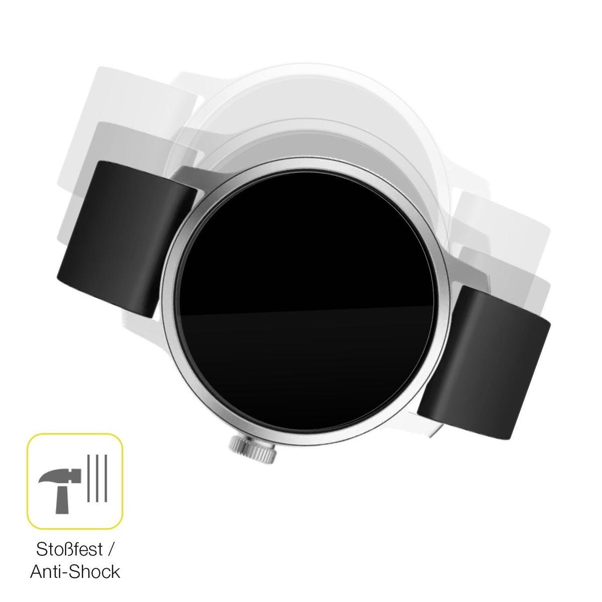2x 3D Full Cover Schutzfolie für Withings Scanwatch 42mm Gen. 1