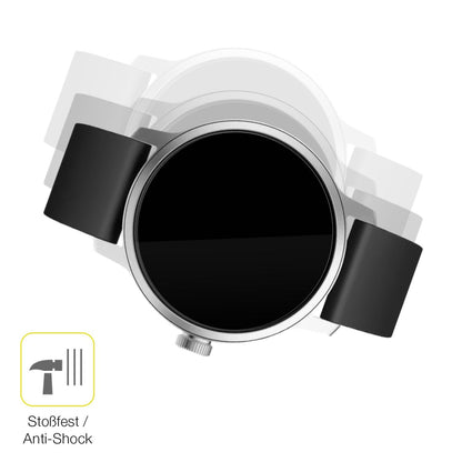 2x 3D Full Cover Schutzfolie für Withings Scanwatch 42mm Gen. 1