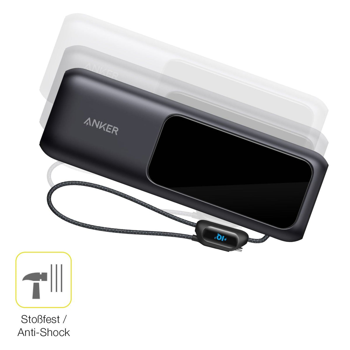 2x 3D Full Cover Schutzfolie für Anker A1695 Laptop Powerbank
