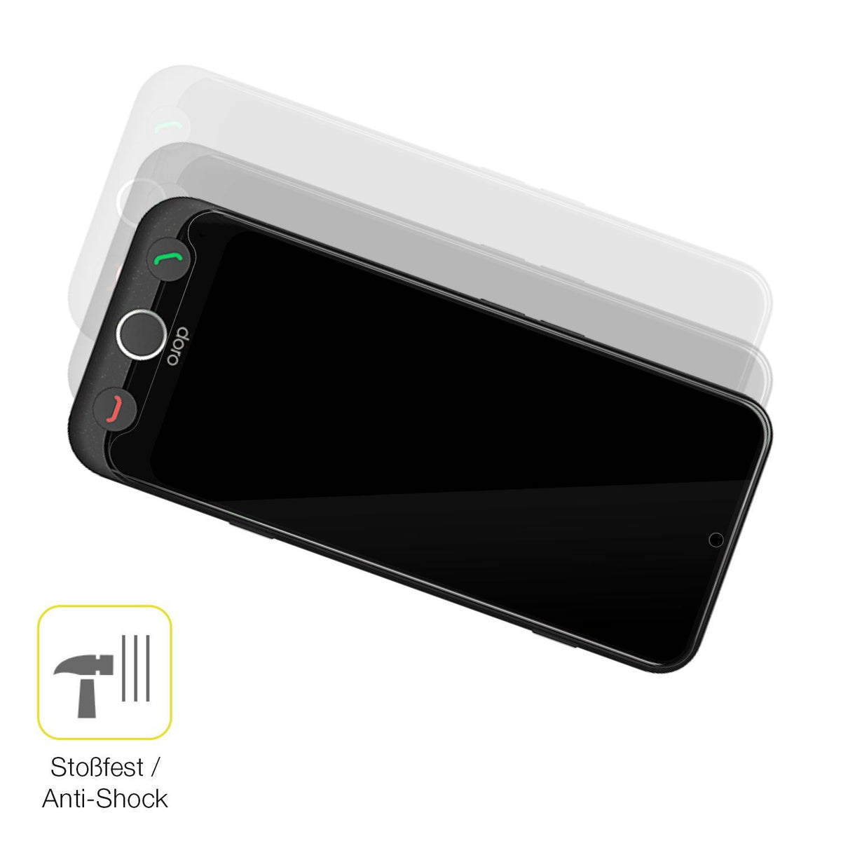 2x 3D Full Cover Schutzfolie für Doro Aurora A10