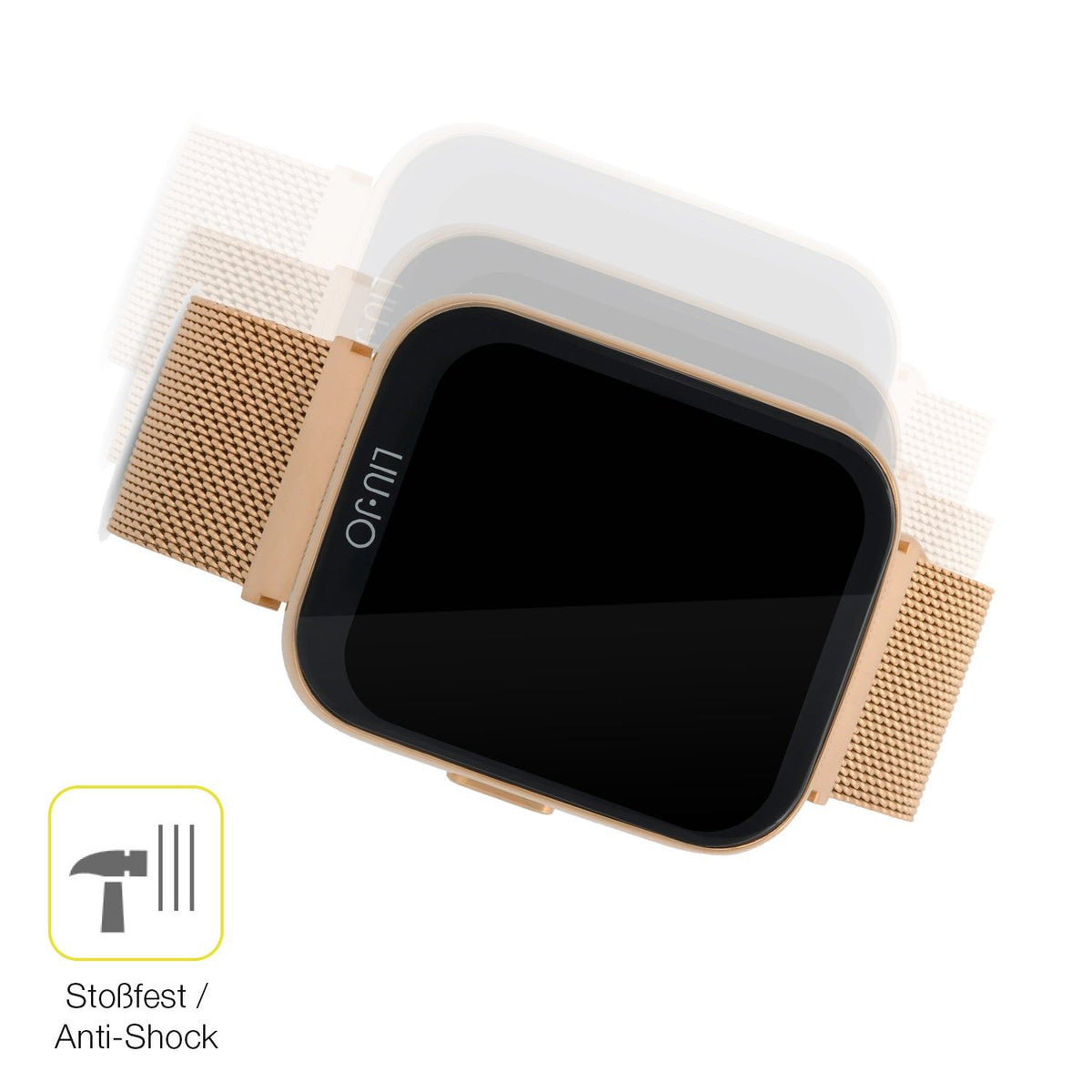 2x 3D Full Cover Schutzfolie für Liu Jo Smartwatch Voice Mini