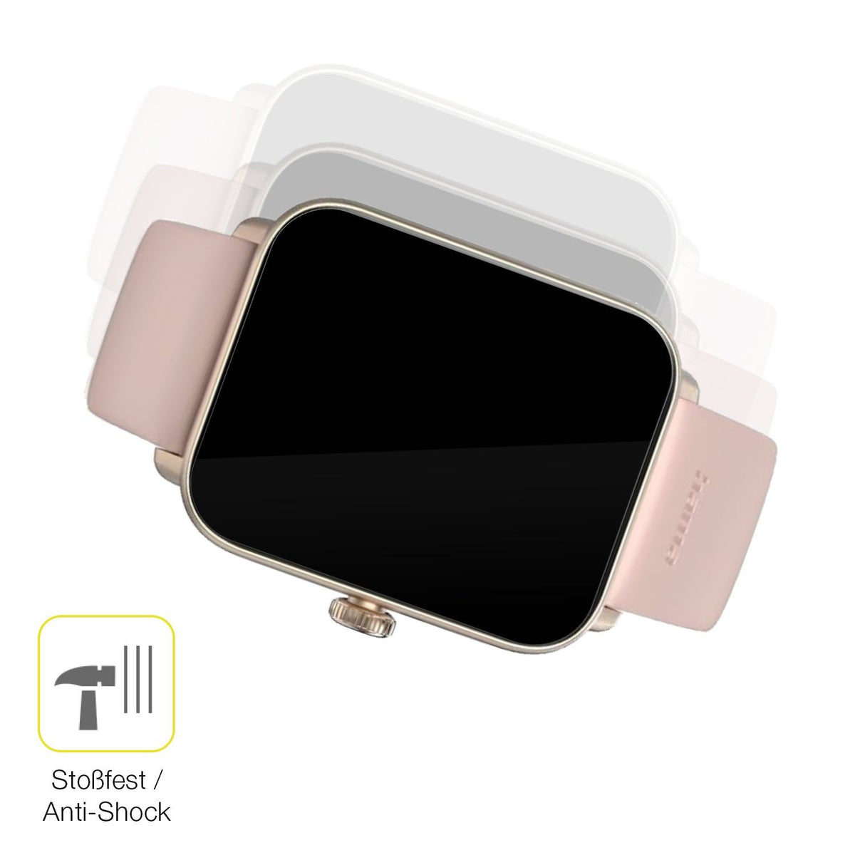 2x 3D Full Cover Schutzfolie für Hama Smartwatch 6010