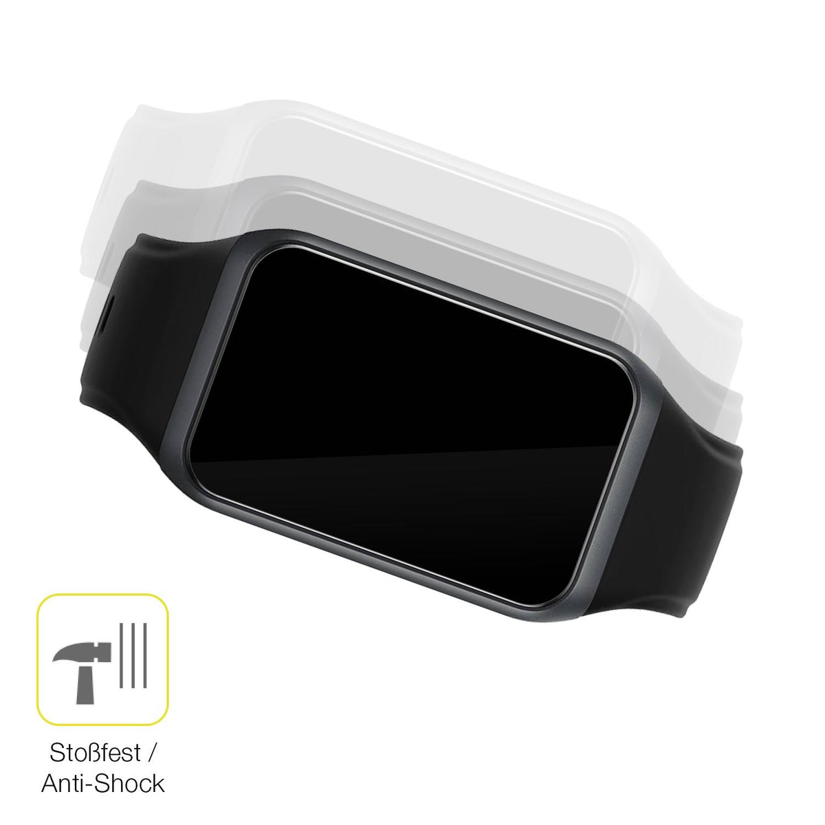 2x 3D Full Cover Schutzfolie für Oppo Band 2