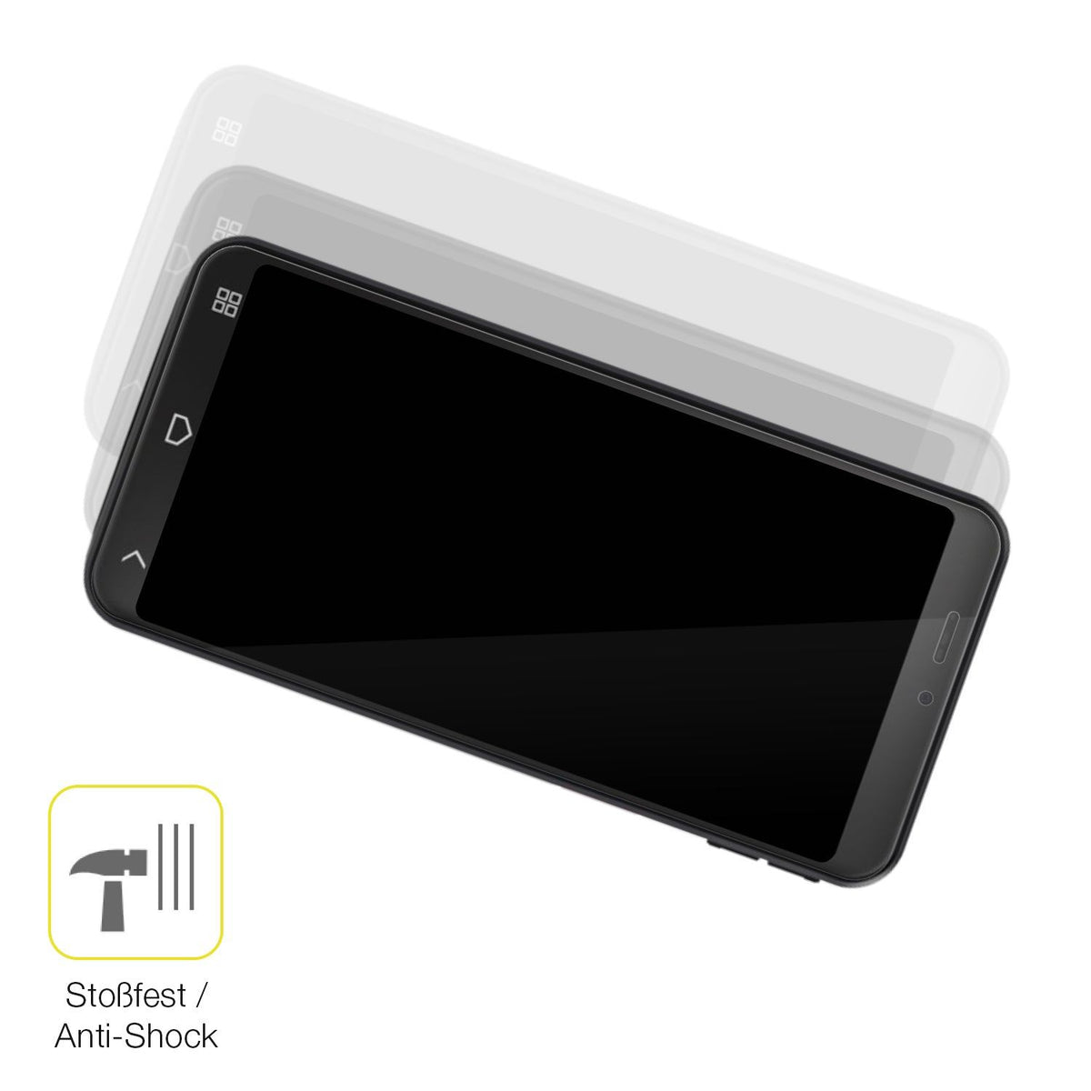 2x 3D Full Cover Schutzfolie für Emporia Smart.7lite
