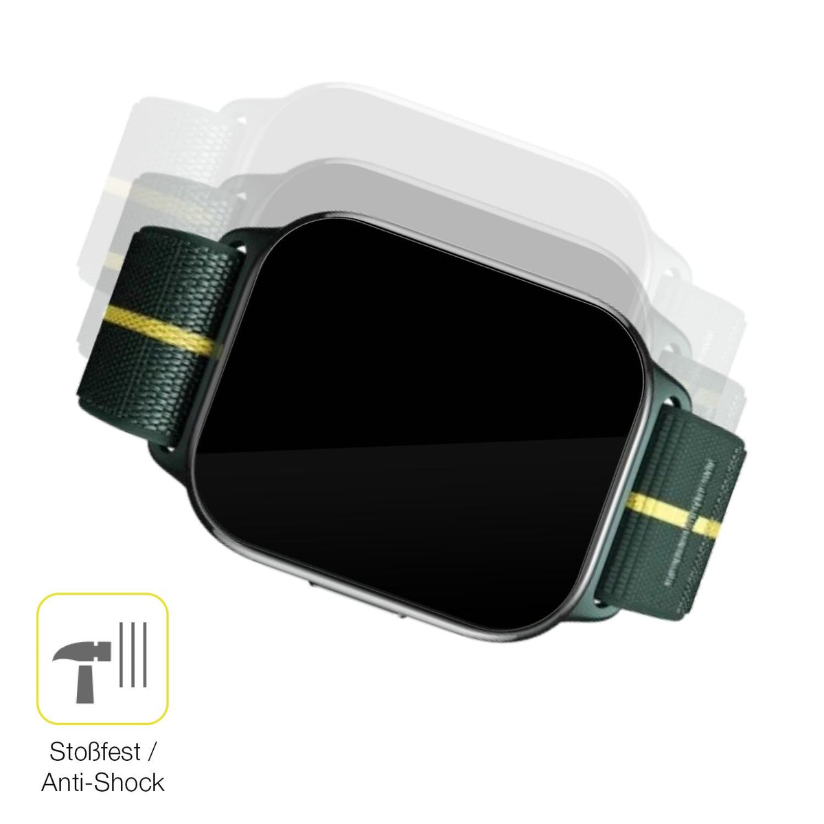 2x 3D Full Cover Schutzfolie für Motorola Moto Watch Fit 1.9 Zoll