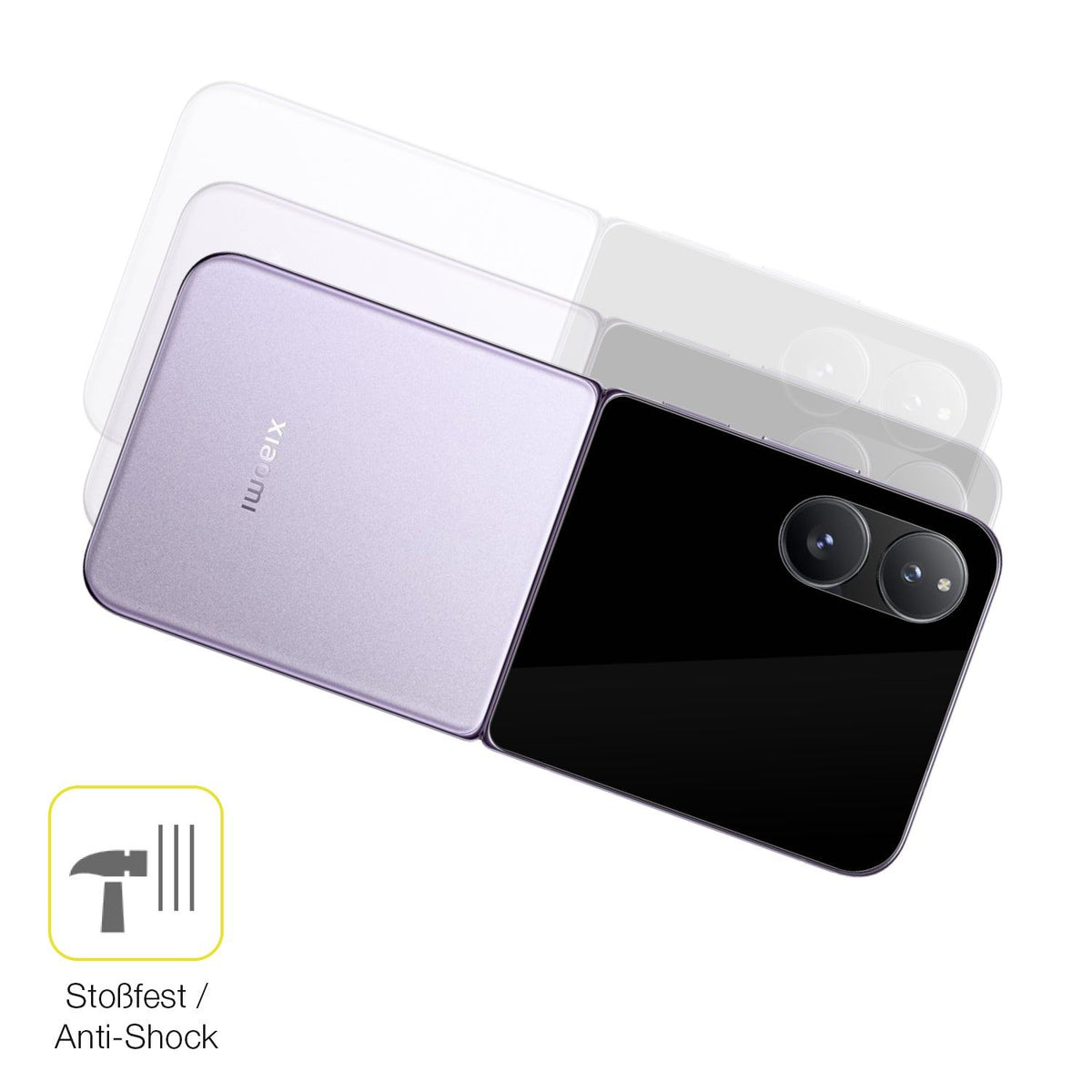 2x 3D Full Cover Schutzfolie für Xiaomi Mix Flip 2 Außenseite