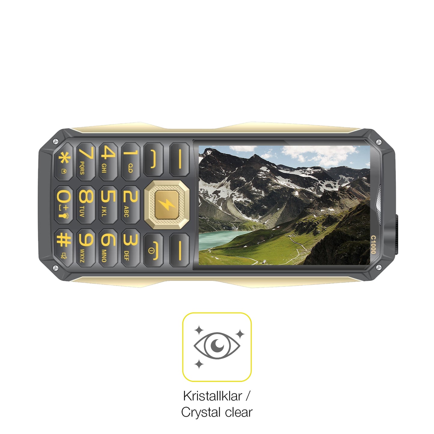 2x 3D Full Cover Schutzfolie für Cellecor C1000