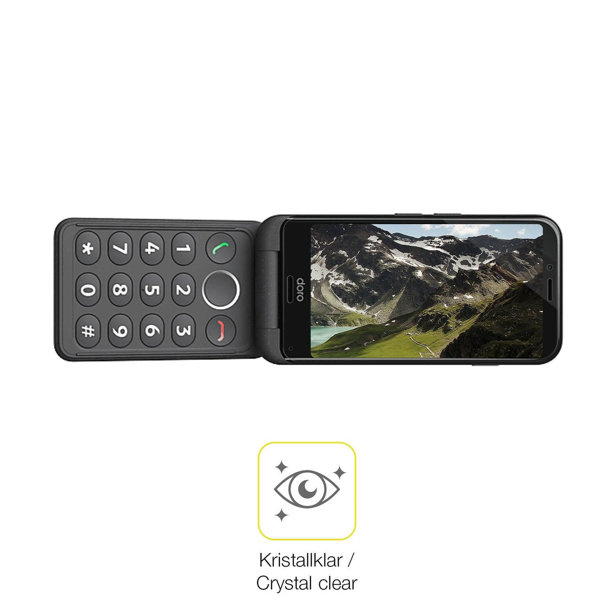 2x 3D Full Cover Schutzfolie für Doro Aurora A20