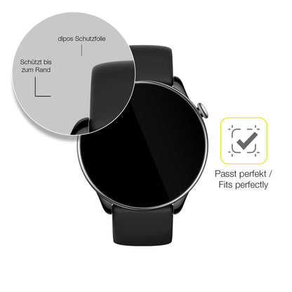 2x 3D Full Cover Schutzfolie für Amazfit GTR mini
