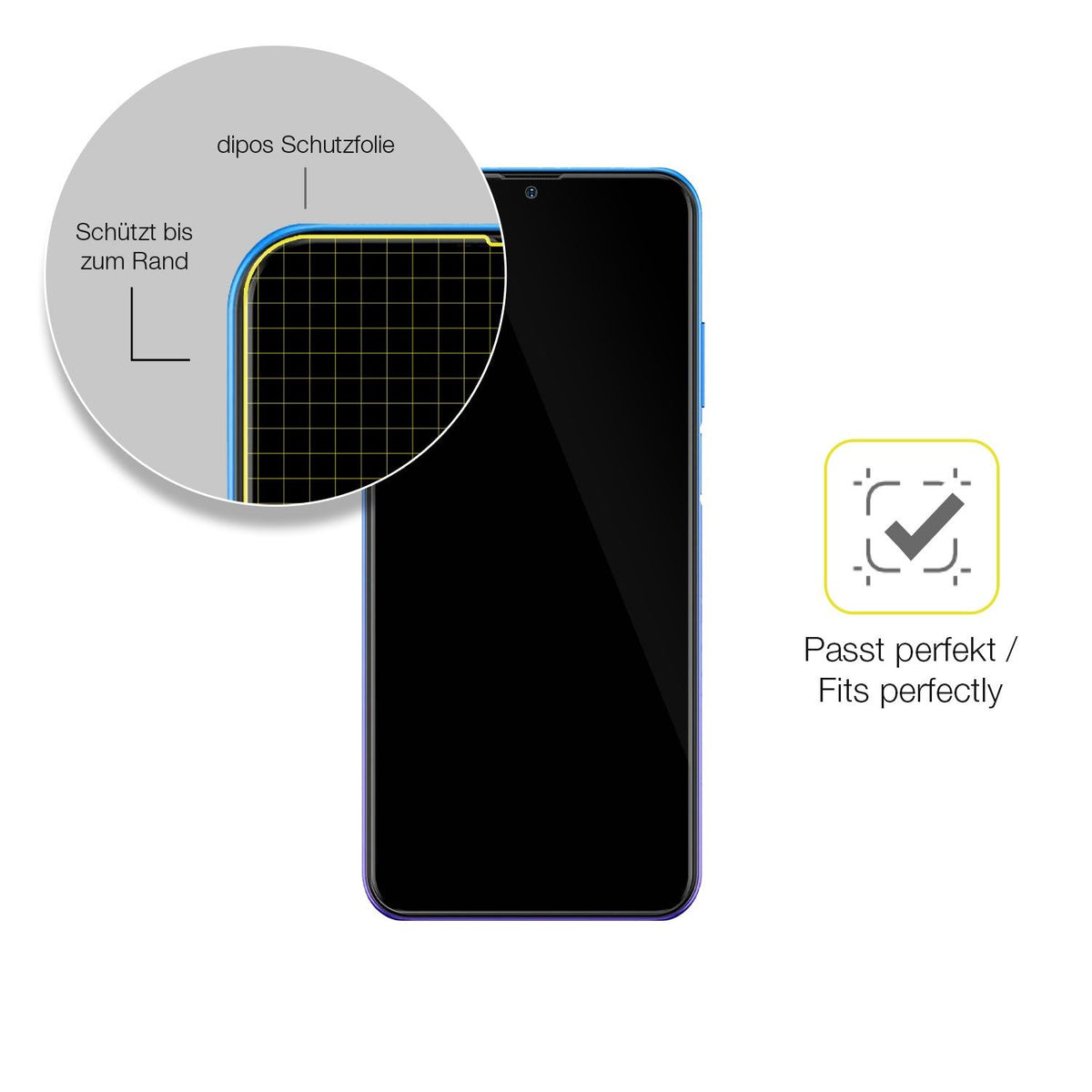 2x 3D Full Cover Schutzfolie für Ulefone Note 12P