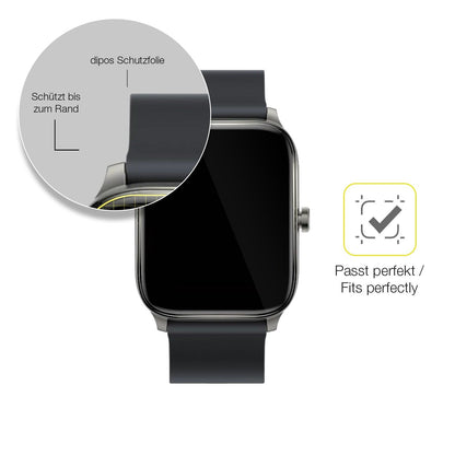 2x 3D Full Cover Schutzfolie für Haylou GST Smartwatch