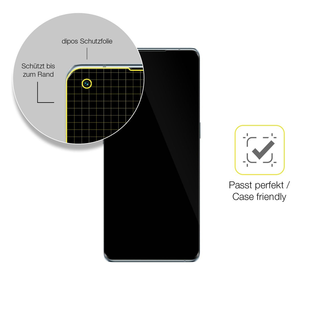 2x 3D Full Cover Schutzfolie für Oppo Reno6 Pro 5G