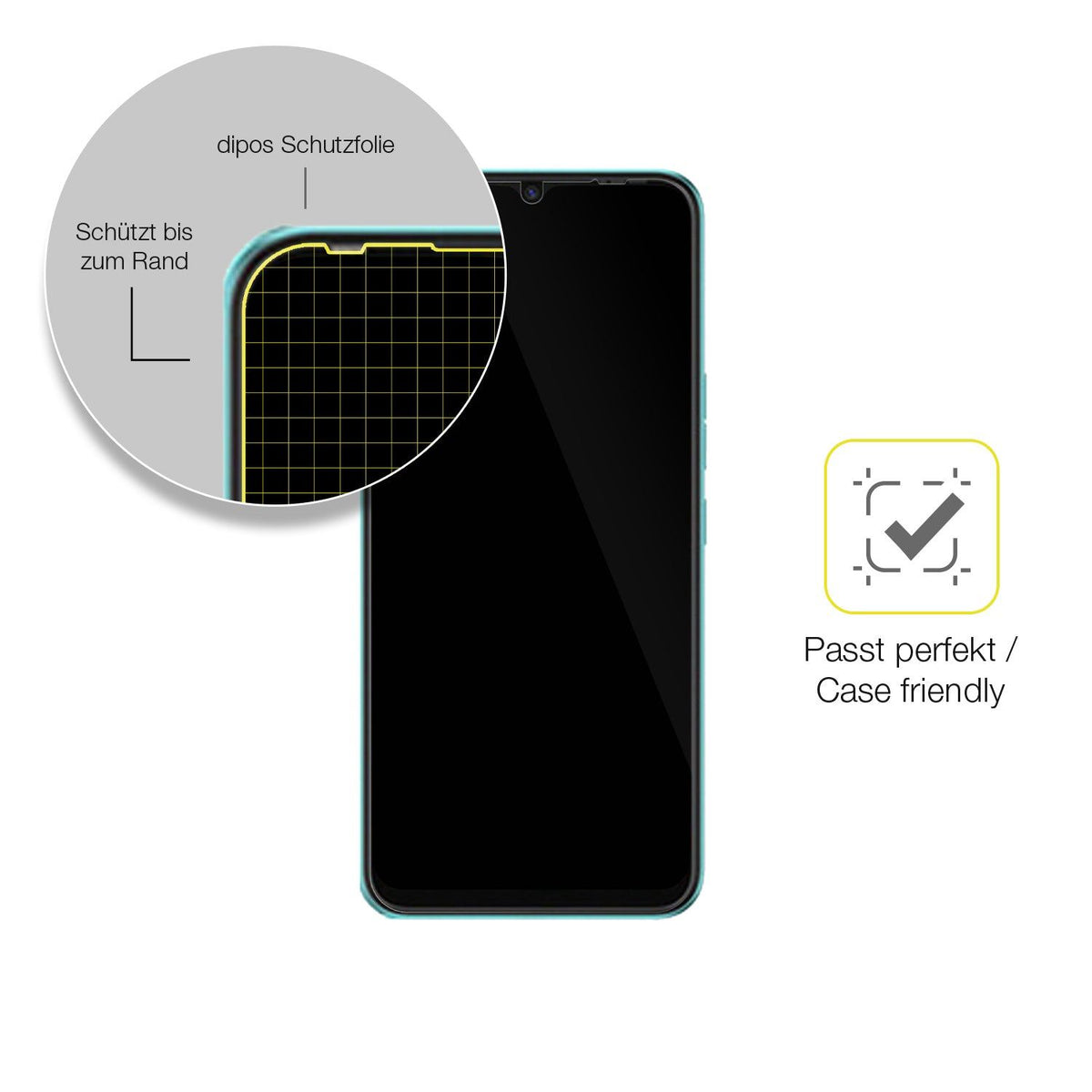 3x 3D Full Cover Schutzfolie für TECNO Spark 8C
