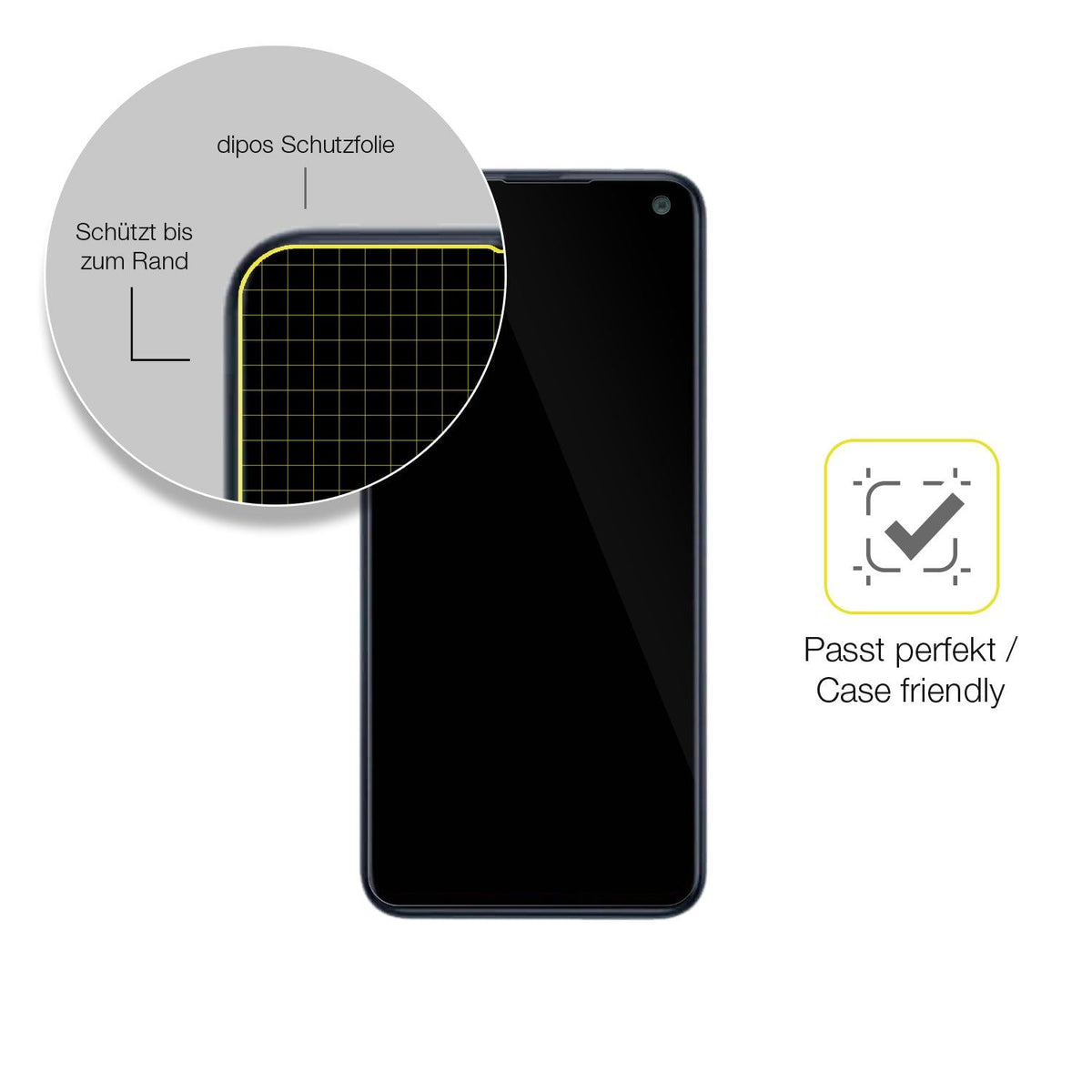 3x 3D Full Cover Schutzfolie für Samsung Galaxy F52