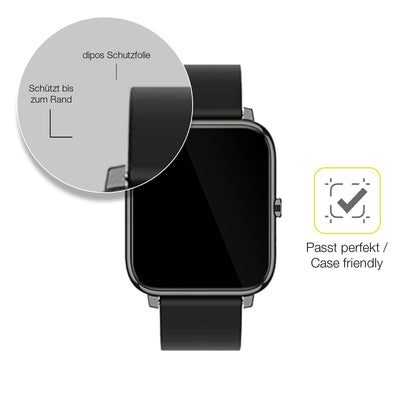 3x 3D Full Cover Schutzfolie für Popglory Smartwatch
