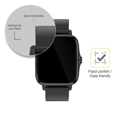 3x 3D Full Cover Schutzfolie für Kaseemi 1,7 Zoll Smartwatch
