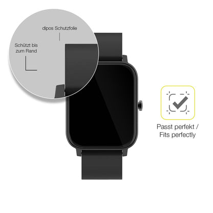 2x 3D Full Cover Schutzfolie für Matast Smartwatch
