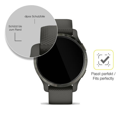 2x 3D Full Cover Schutzfolie für Garmin Venu 2s