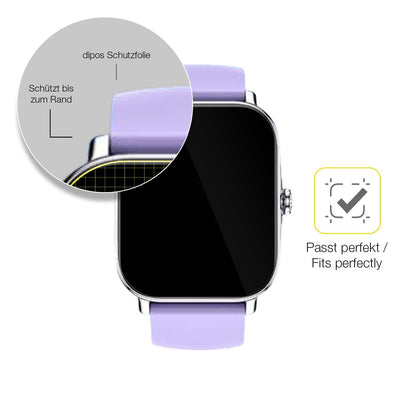 2x 3D Full Cover Schutzfolie für Zhizhi Smartwatch P90 1.85 Zoll