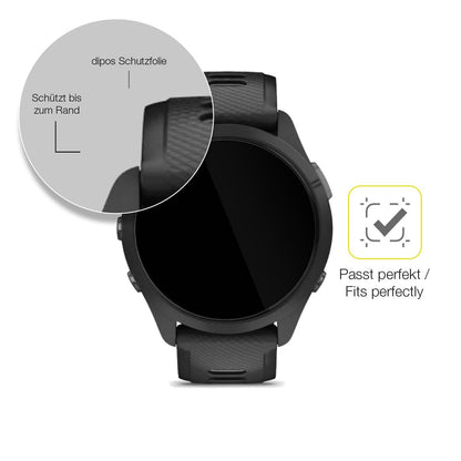 2x 3D Full Cover Schutzfolie für Garmin Forerunner 265s 42mm