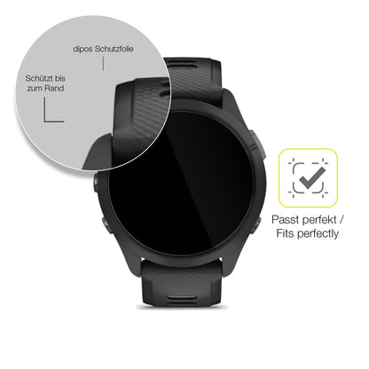 2x 3D Full Cover Schutzfolie für Garmin Forerunner 265 46mm