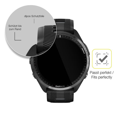 2x 3D Full Cover Schutzfolie für Garmin Forerunner 965