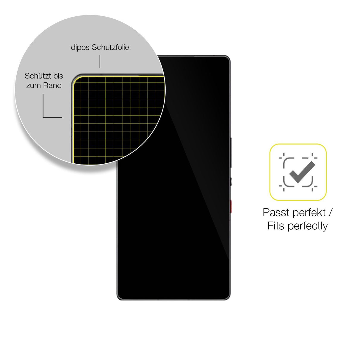 2x 3D Full Cover Schutzfolie für ZTE Nubia Redmagic 10 Pro+