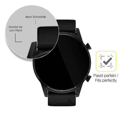 2x 3D Full Cover Schutzfolie für Tecno Watch Pro 2
