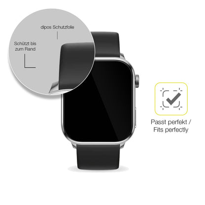 2x 3D Full Cover Schutzfolie für Ice-Watch Smart 3.0 1.78 Zoll