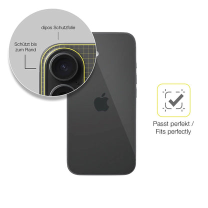 2x 3D Full Cover Schutzfolie für Apple iPhone 16 Rückseite