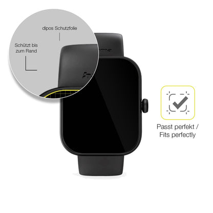 2x 3D Full Cover Schutzfolie für Hama Fit Watch 5000