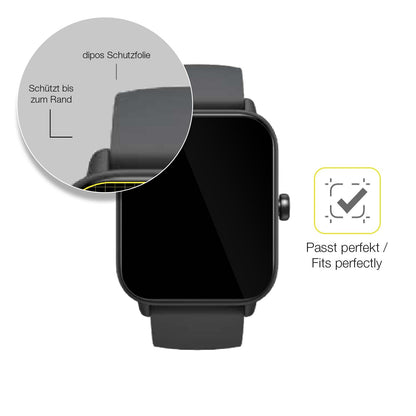 2x 3D Full Cover Schutzfolie für UHOOFIT G35 Smartwatch