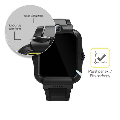 2x 3D Full Cover Schutzfolie für DDIOYIUR Kinder Smartwatch