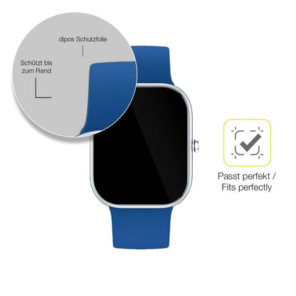 2x 3D Full Cover Schutzfolie für Slothcloud H97 Smartwatch
