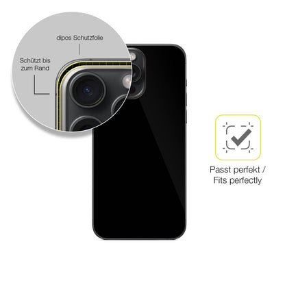 2x 3D Full Cover Schutzfolie für Apple iPhone 15 Pro Max Rückseite