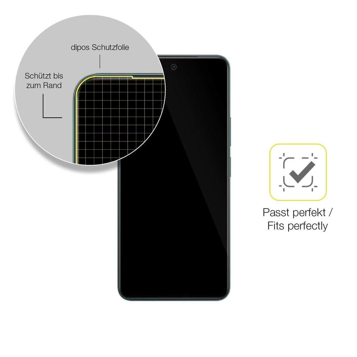 2x 3D Full Cover Schutzfolie für Vivo Y39 5G