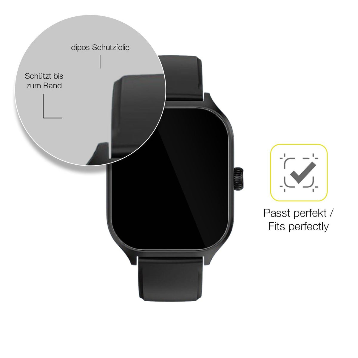 2x 3D Full Cover Schutzfolie für smooce Kinder Smartwatch 01