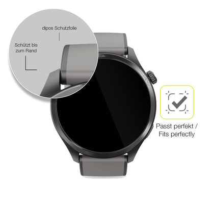 2x 3D Full Cover Schutzfolie für Hama 9000 Smartwatch