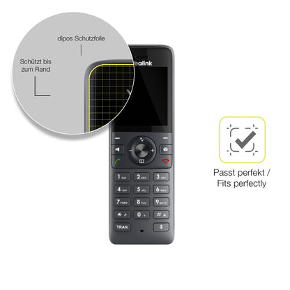 2x 3D Full Cover Schutzfolie für Yealink W71H Dect