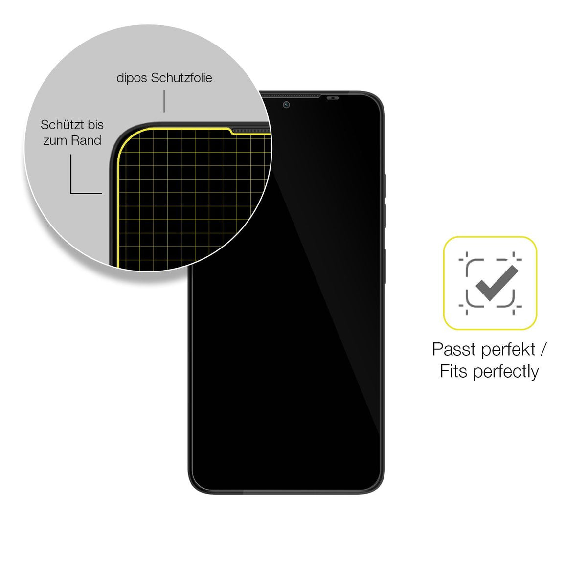 2x 3D Full Cover Schutzfolie für I Kall Z16 Pro