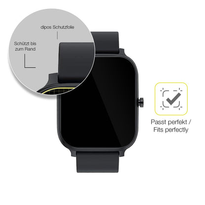 2x 3D Full Cover Schutzfolie für Torjalph Smartwatch 1.69 Zoll